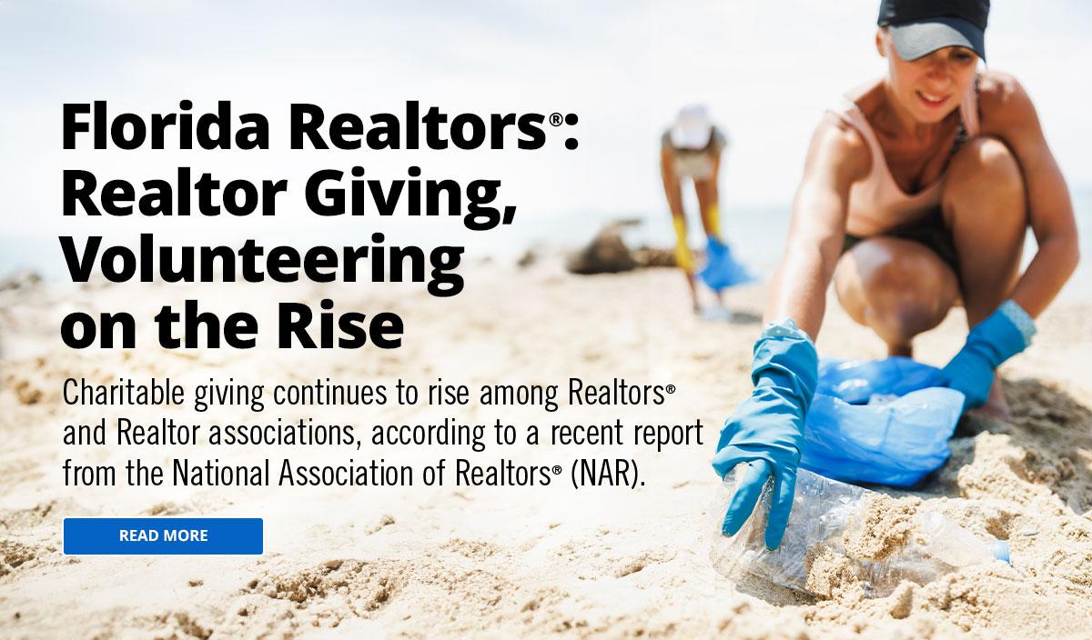 Realtor giving and volunteering on the rise