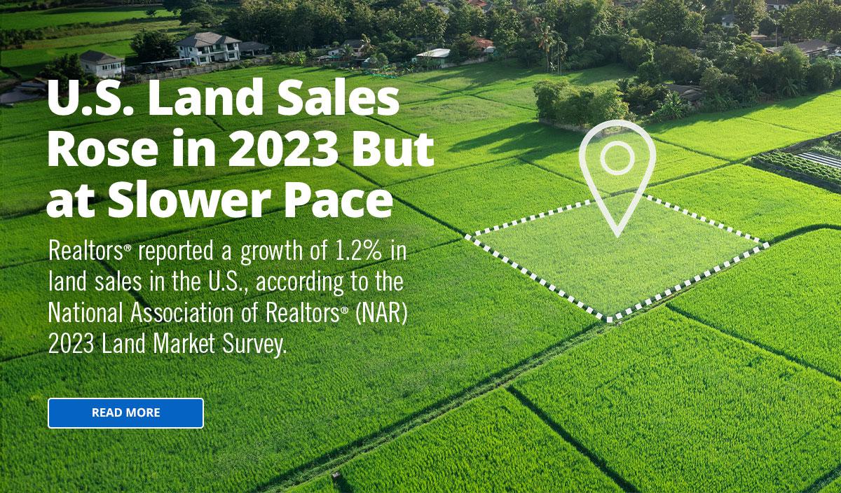 land sales rose in 2023