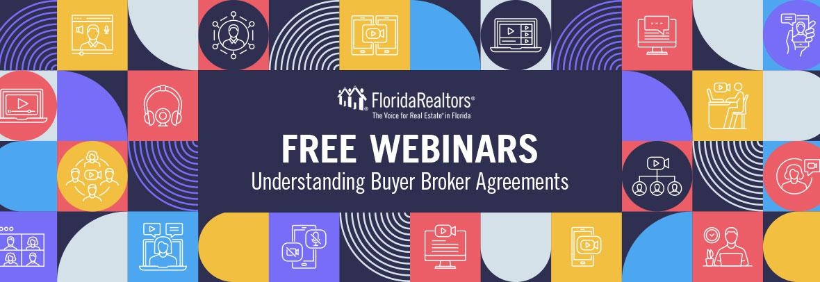 Free webinars understanding buyer broker agreements with illustrated background