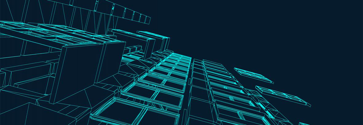 digital illustration of a condo building blueprint
