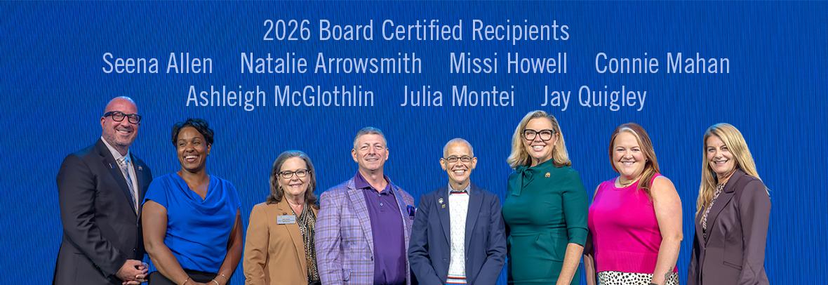 Board Certified 2026 recipients