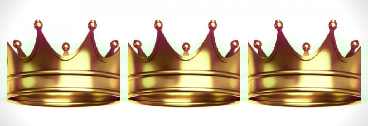 three gold crowns
