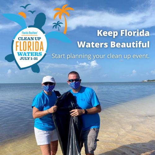 Keep Florida Waters Beautiful - start planning your cleanup event with logo
