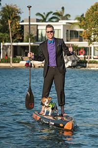 Photo of Nick Quay on his paddle board