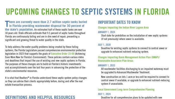 Upcoming Changes to FL Septic Systems