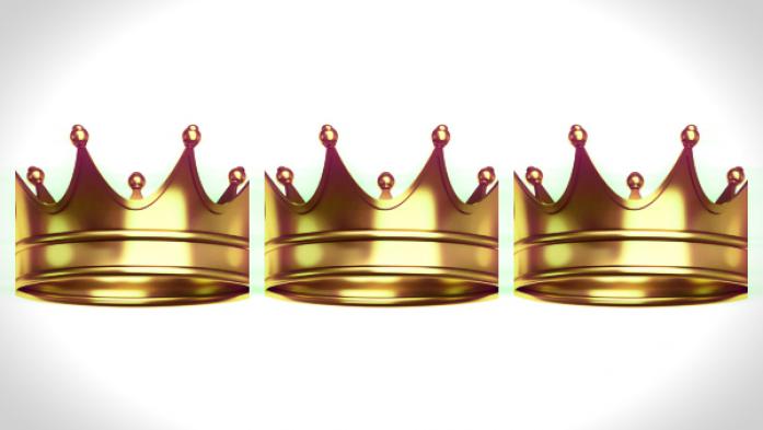 three gold crowns