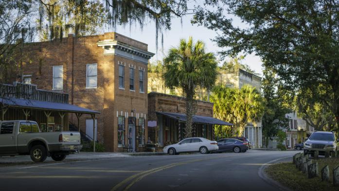 Downtown section of a smaller Florida town